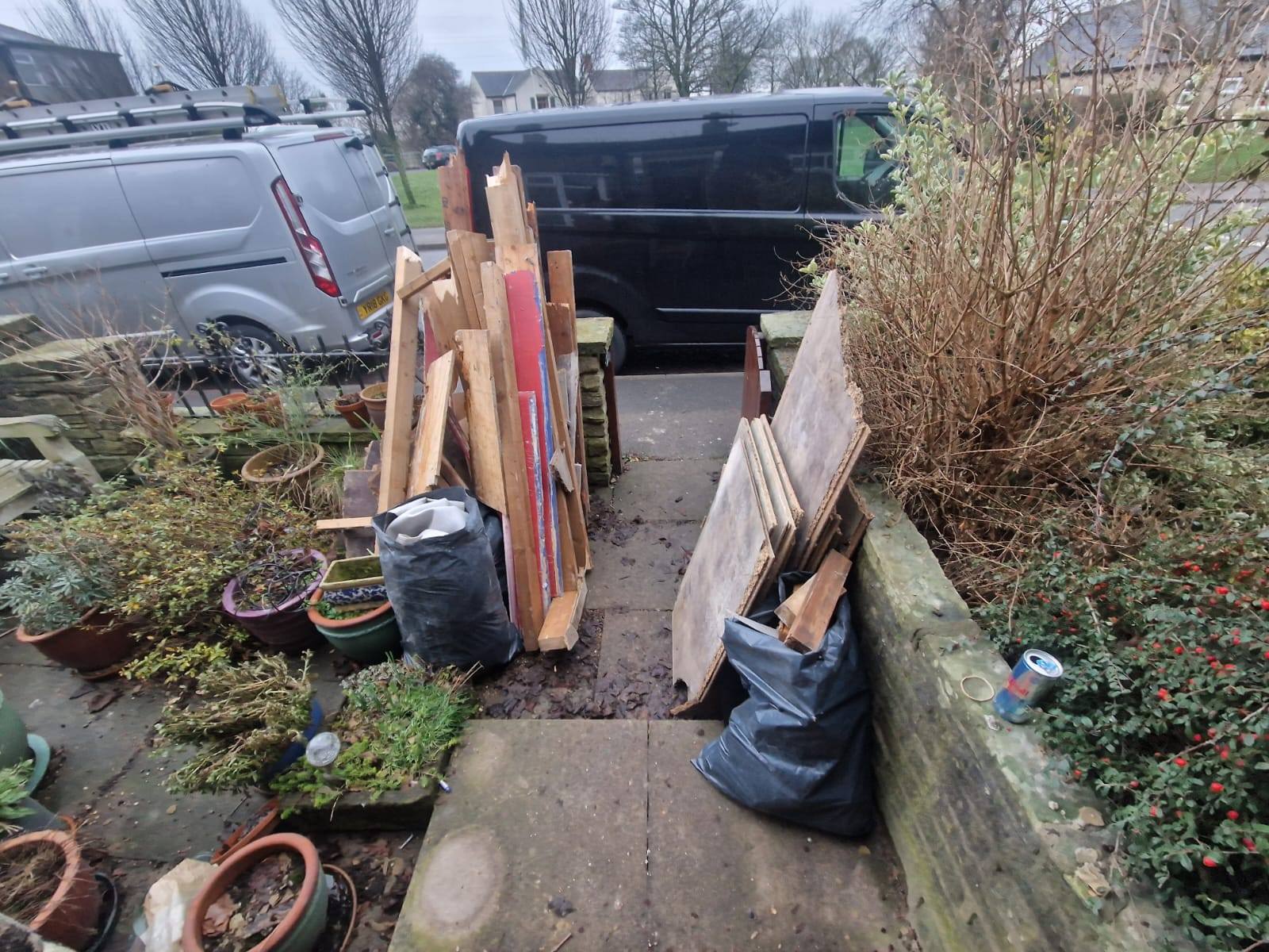 front garden wood planks